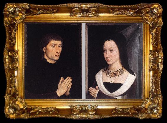 framed  MEMLING, Hans Tommaso Portinari and his Wife wh, ta009-2
